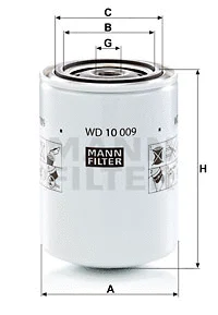 WD 10 009 MANN Фильтр, система рабочей гидравлики (фото 1)