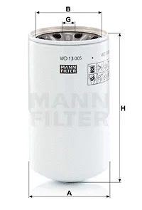 WD 13 005 x MANN Фильтр, система рабочей гидравлики (фото 1)