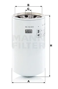 WD 13 009 x MANN Фильтр, система рабочей гидравлики (фото 1)