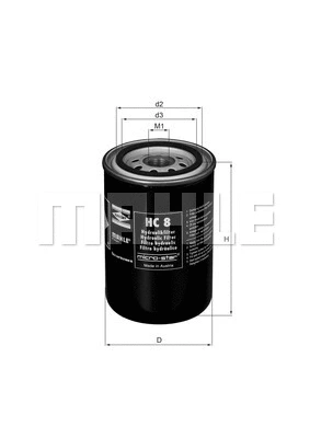 HC 8 KNECHT/MAHLE Фильтр, система рабочей гидравлики (фото 1)