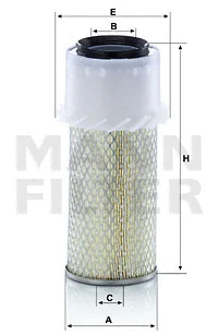 C 1188 x MANN Воздушный фильтр (фото 1)
