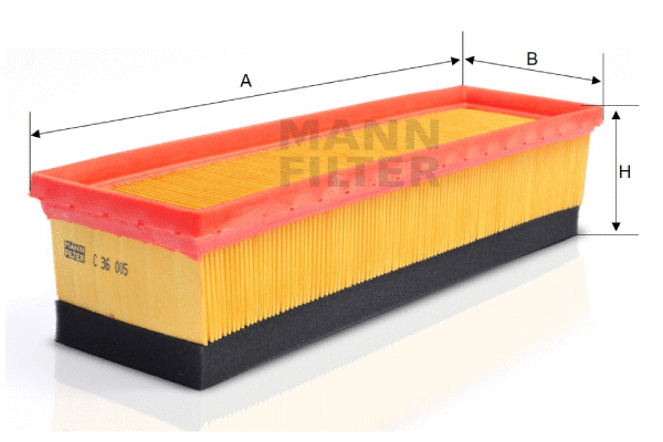C 36 005 MANN Воздушный фильтр (фото 1)