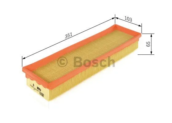 F 026 400 174 BOSCH Воздушный фильтр (фото 2)