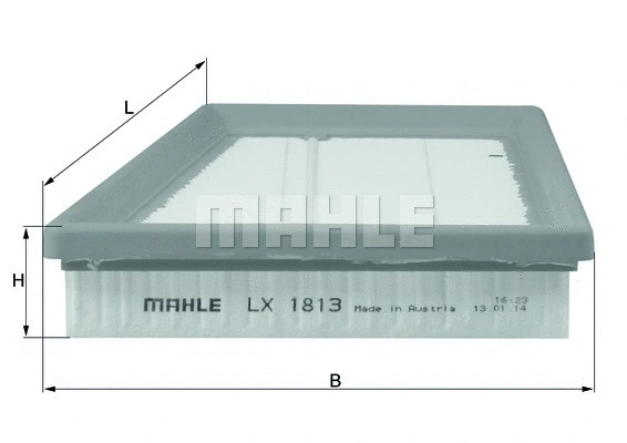 LX 1813 KNECHT/MAHLE Воздушный фильтр (фото 1)