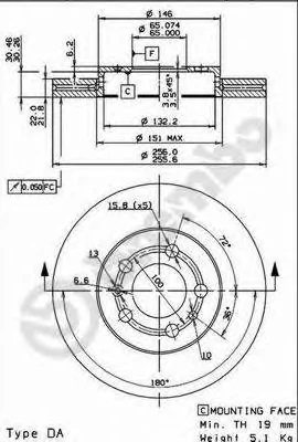 09.7011.24 BREMBO Тормозной диск (фото 1)