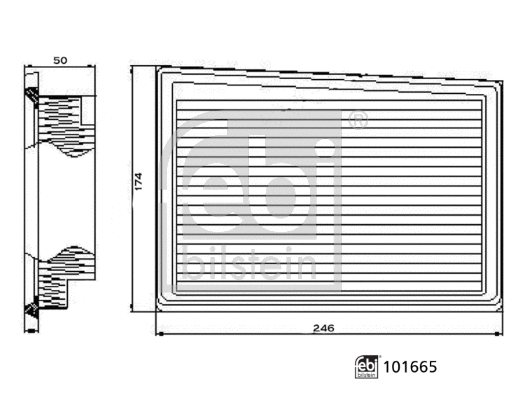 101665 FEBI Воздушный фильтр (фото 3)