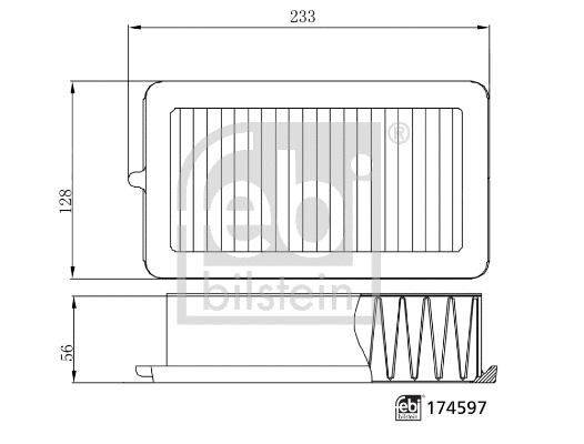 174597 FEBI Воздушный фильтр (фото 3)