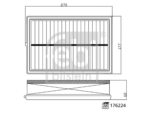 176224 FEBI Воздушный фильтр (фото 3)
