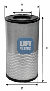 27.A17.00 UFI Воздушный фильтр (фото 1)