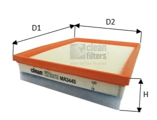MA3445 CLEAN FILTERS Воздушный фильтр (фото 1)