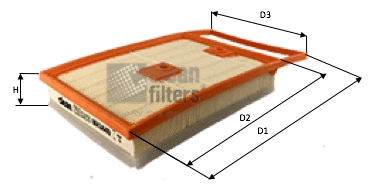 MA3449 CLEAN FILTERS Воздушный фильтр (фото 1)