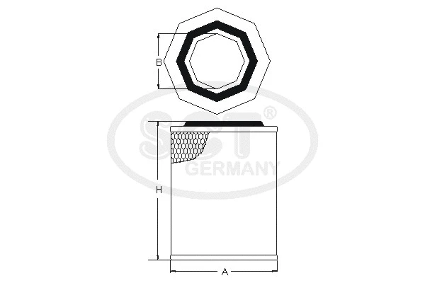 SB 008 SCT GERMANY Воздушный фильтр (фото 3)