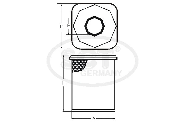 SB 017 SCT GERMANY Воздушный фильтр (фото 1)