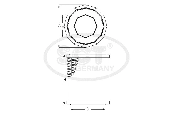 SB 3275 SCT GERMANY Воздушный фильтр (фото 1)