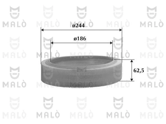 1500345 MALO Воздушный фильтр (фото 1)