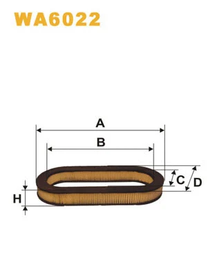 WA6022 WIX Воздушный фильтр (фото 1)