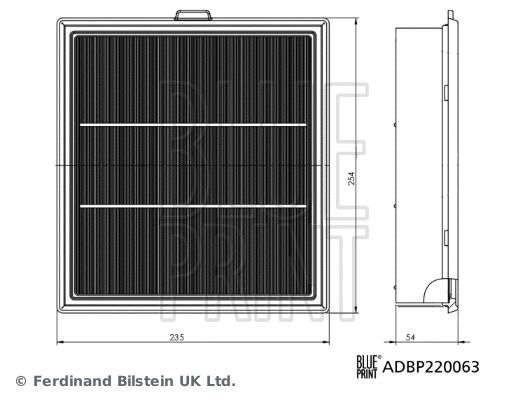 ADBP220063 BLUE PRINT Воздушный фильтр (фото 3)