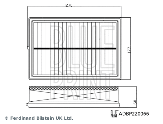 ADBP220066 BLUE PRINT Воздушный фильтр (фото 3)