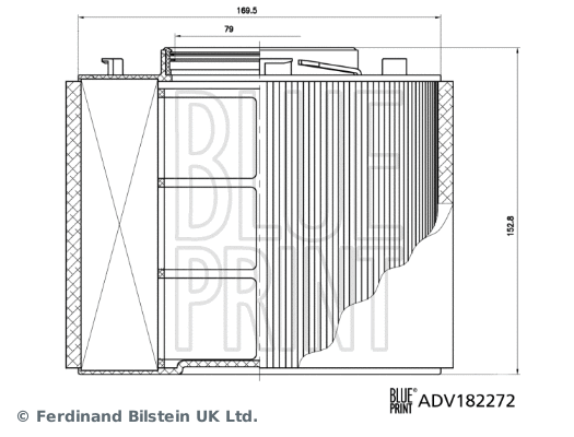 ADV182272 BLUE PRINT Воздушный фильтр (фото 3)