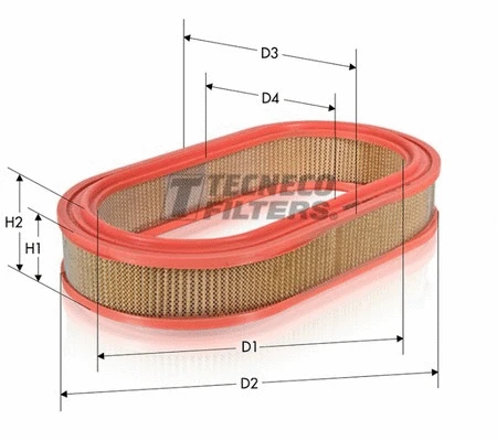 AR255OV TECNECO FILTERS Воздушный фильтр (фото 1)