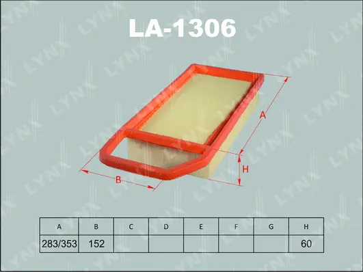 LA-1306 LYNXAUTO Воздушный фильтр (фото 1)