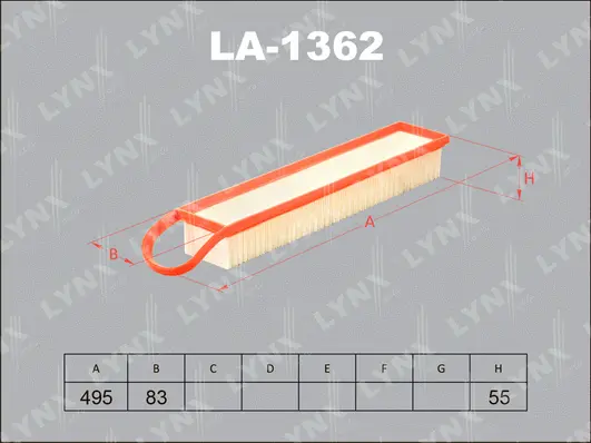LA-1362 LYNXAUTO Воздушный фильтр (фото 1)
