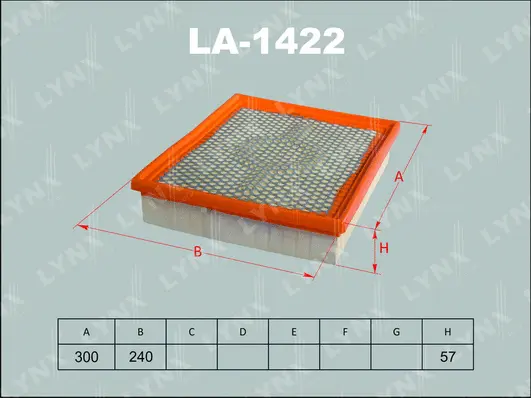 LA-1422 LYNXAUTO Воздушный фильтр (фото 1)