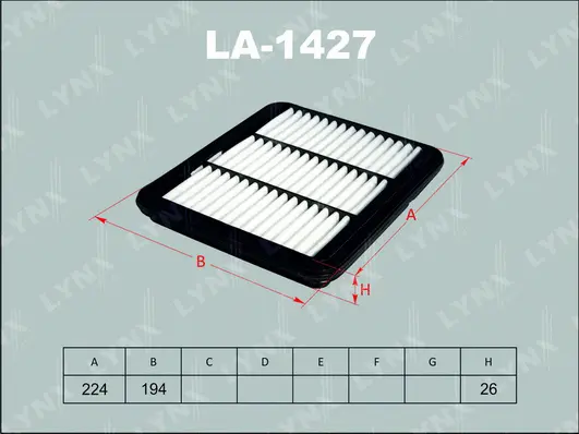 LA-1427 LYNXAUTO Воздушный фильтр (фото 1)