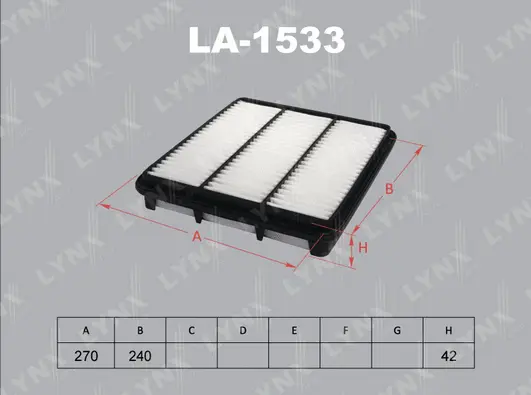 LA-1533 LYNXAUTO Воздушный фильтр (фото 1)