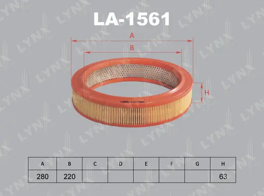 LA-1561 LYNXAUTO Воздушный фильтр (фото 1)