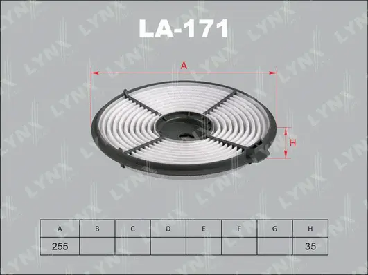 LA-171 LYNXAUTO Воздушный фильтр (фото 1)