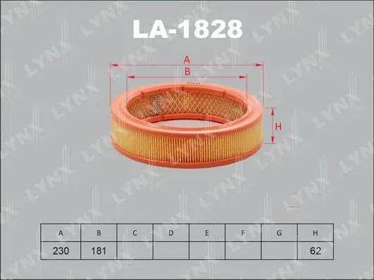 LA-1828 LYNXAUTO Воздушный фильтр (фото 1)