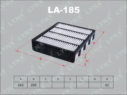 LA-185 LYNXAUTO Воздушный фильтр (фото 1)