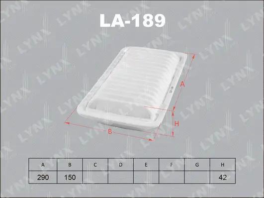 LA-189 LYNXAUTO Воздушный фильтр (фото 1)