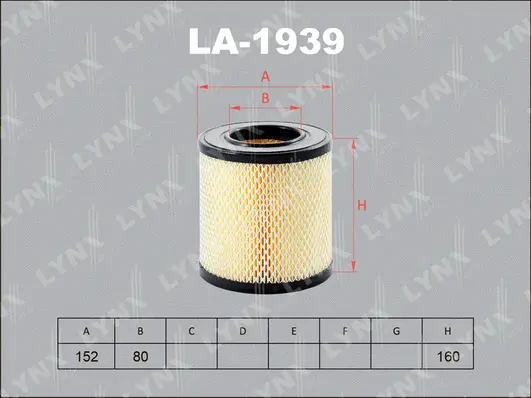 LA-1939 LYNXAUTO Воздушный фильтр (фото 1)