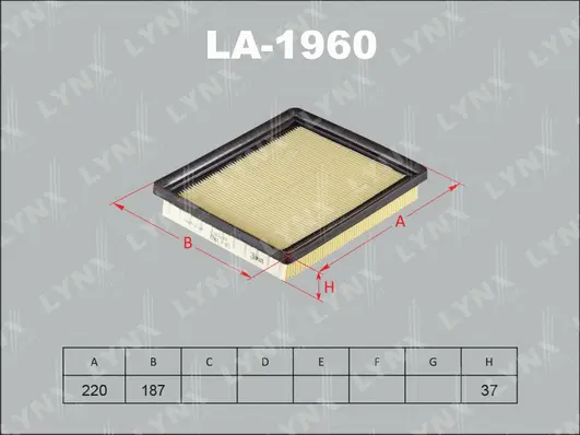 LA-1960 LYNXAUTO Воздушный фильтр (фото 1)