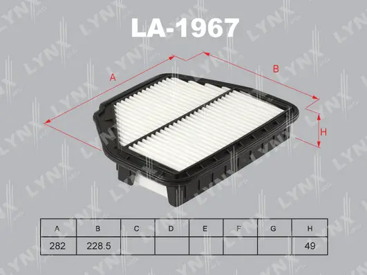 LA-1967 LYNXAUTO Воздушный фильтр (фото 1)