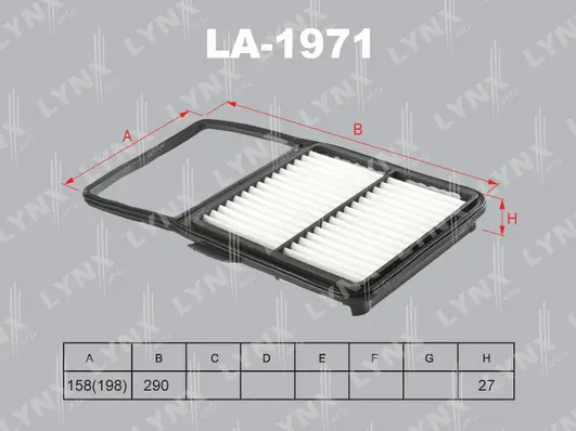 LA-1971 LYNXAUTO Воздушный фильтр (фото 1)