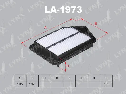 LA-1973 LYNXAUTO Воздушный фильтр (фото 1)