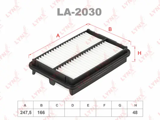 LA-2030 LYNXAUTO Воздушный фильтр (фото 1)