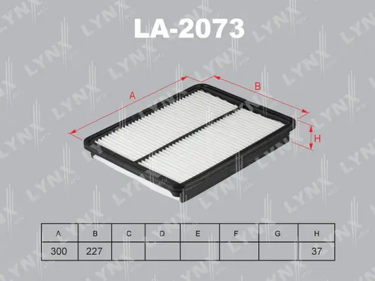 LA-2073 LYNXAUTO Воздушный фильтр (фото 1)