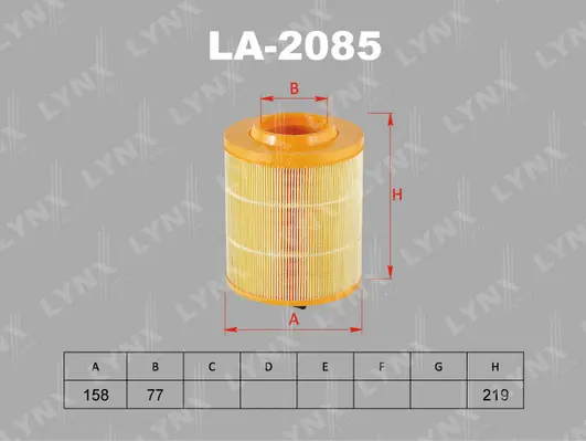 LA-2085 LYNXAUTO Воздушный фильтр (фото 2)