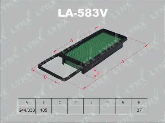 LA-583V LYNXAUTO Воздушный фильтр (фото 1)