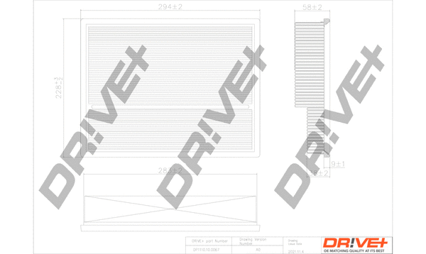 DP1110.10.0067 Dr!ve+ Воздушный фильтр (фото 1)