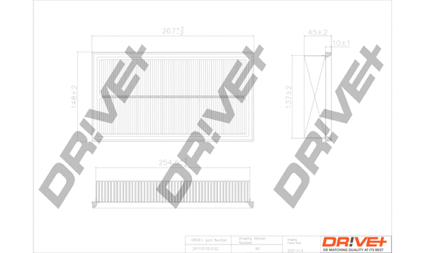 DP1110.10.0152 Dr!ve+ Воздушный фильтр (фото 1)