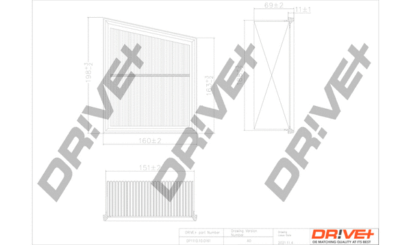 DP1110.10.0161 Dr!ve+ Воздушный фильтр (фото 1)