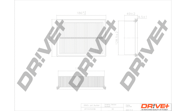 DP1110.10.0185 Dr!ve+ Воздушный фильтр (фото 1)