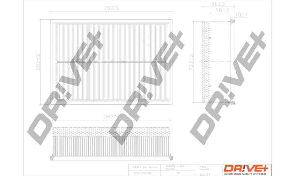 DP1110.10.0188 Dr!ve+ Воздушный фильтр (фото 1)