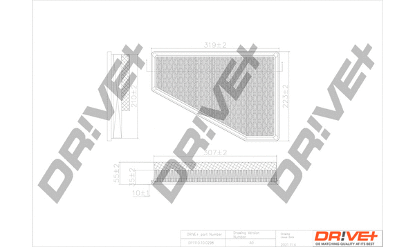 DP1110.10.0298 Dr!ve+ Воздушный фильтр (фото 1)