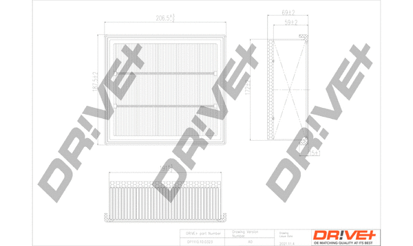 DP1110.10.0323 Dr!ve+ Воздушный фильтр (фото 1)